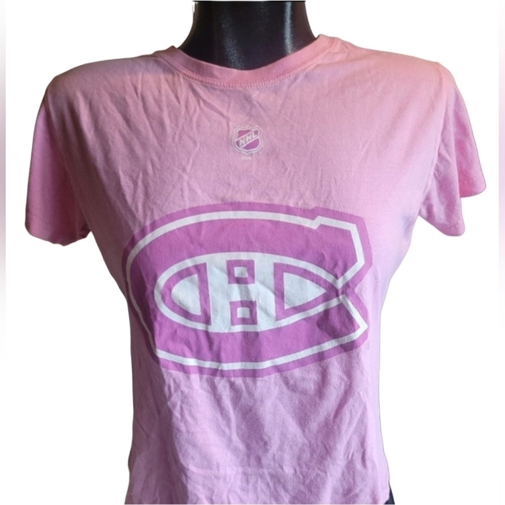 Reebok Pink Montreal Canadians T Shirt L